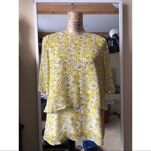 L.K. Bennett Karo silk blouse in Buttercup